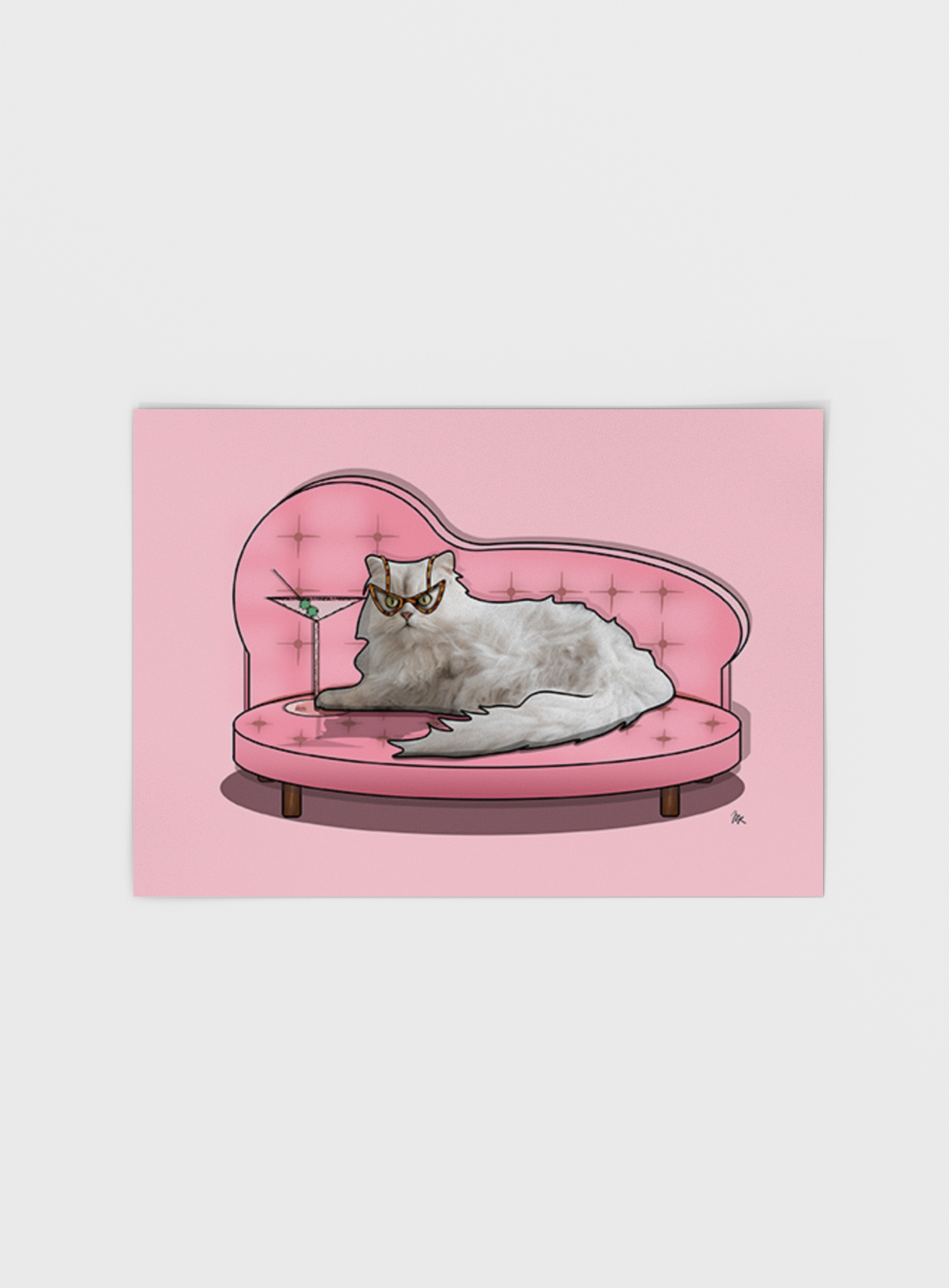 Cocktail Cat Poster