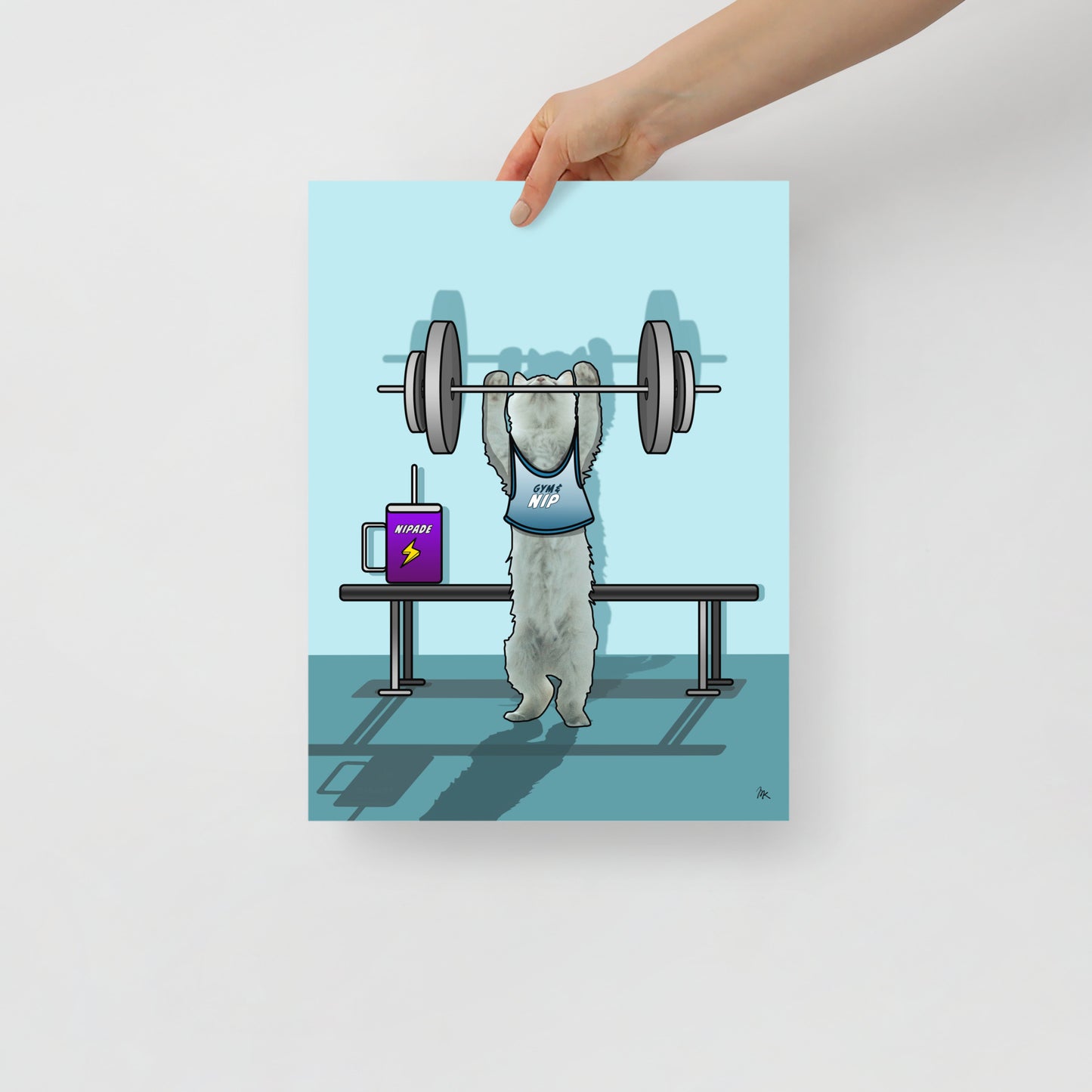 Gym Kitten Poster