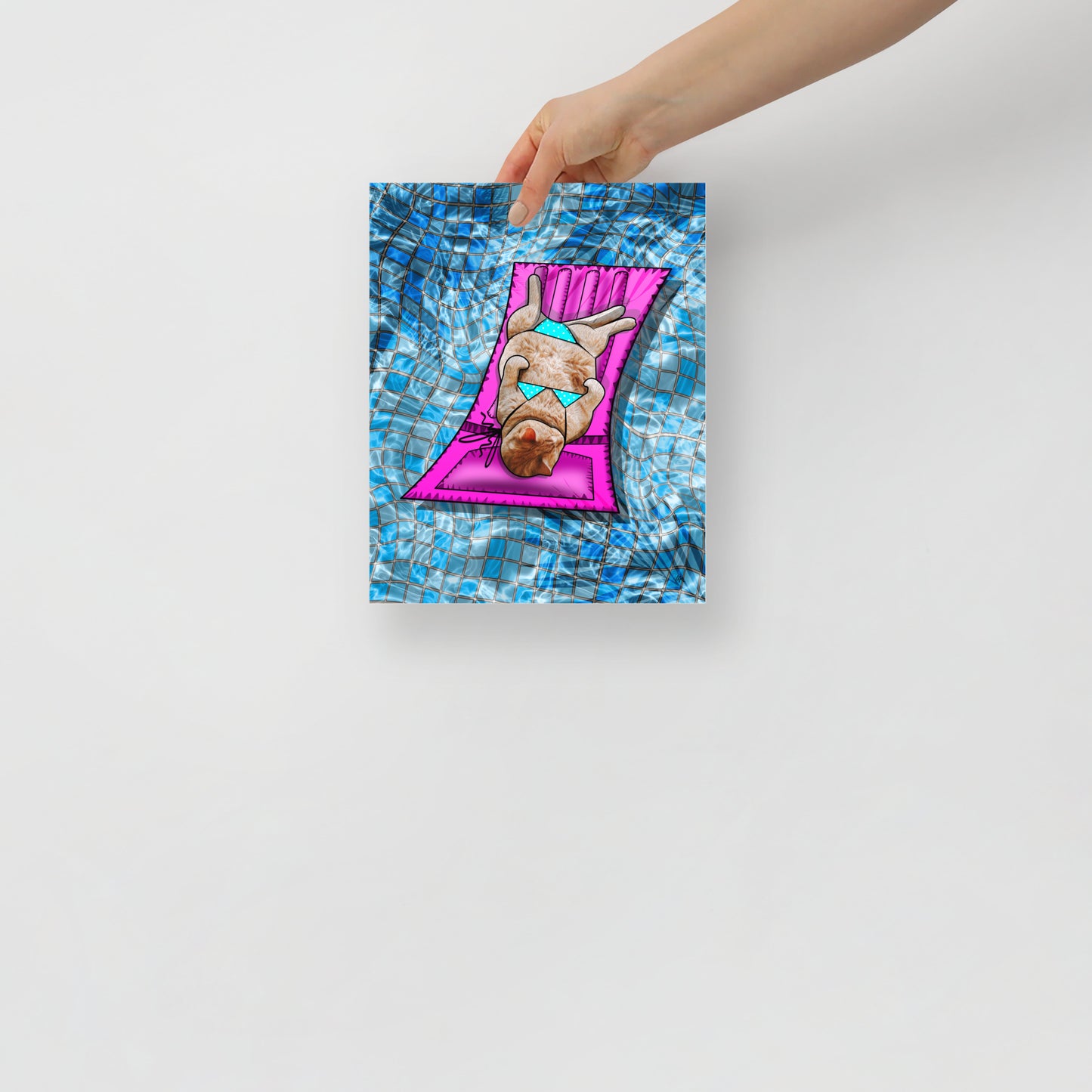 Pool Cat Poster