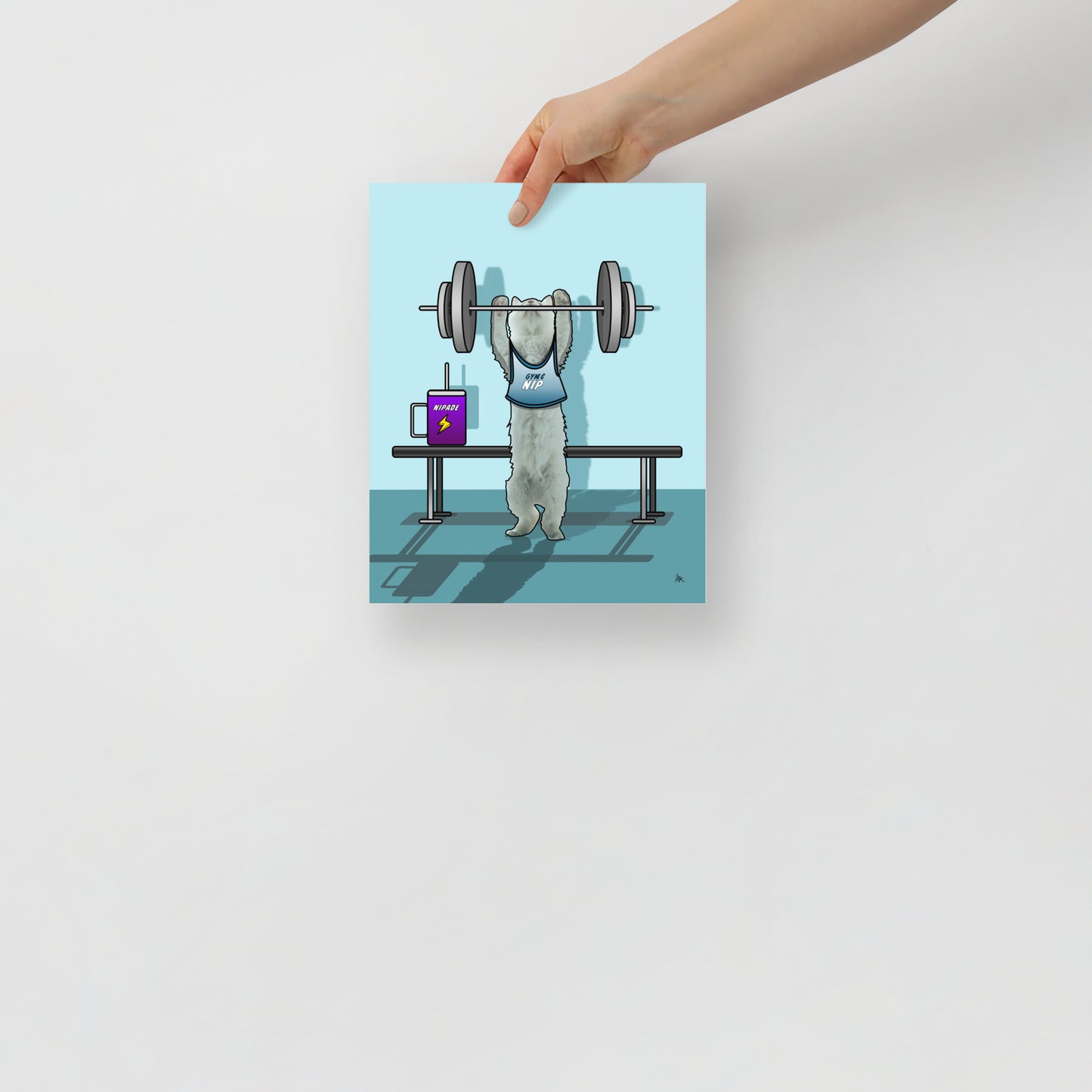 Gym Kitten Poster