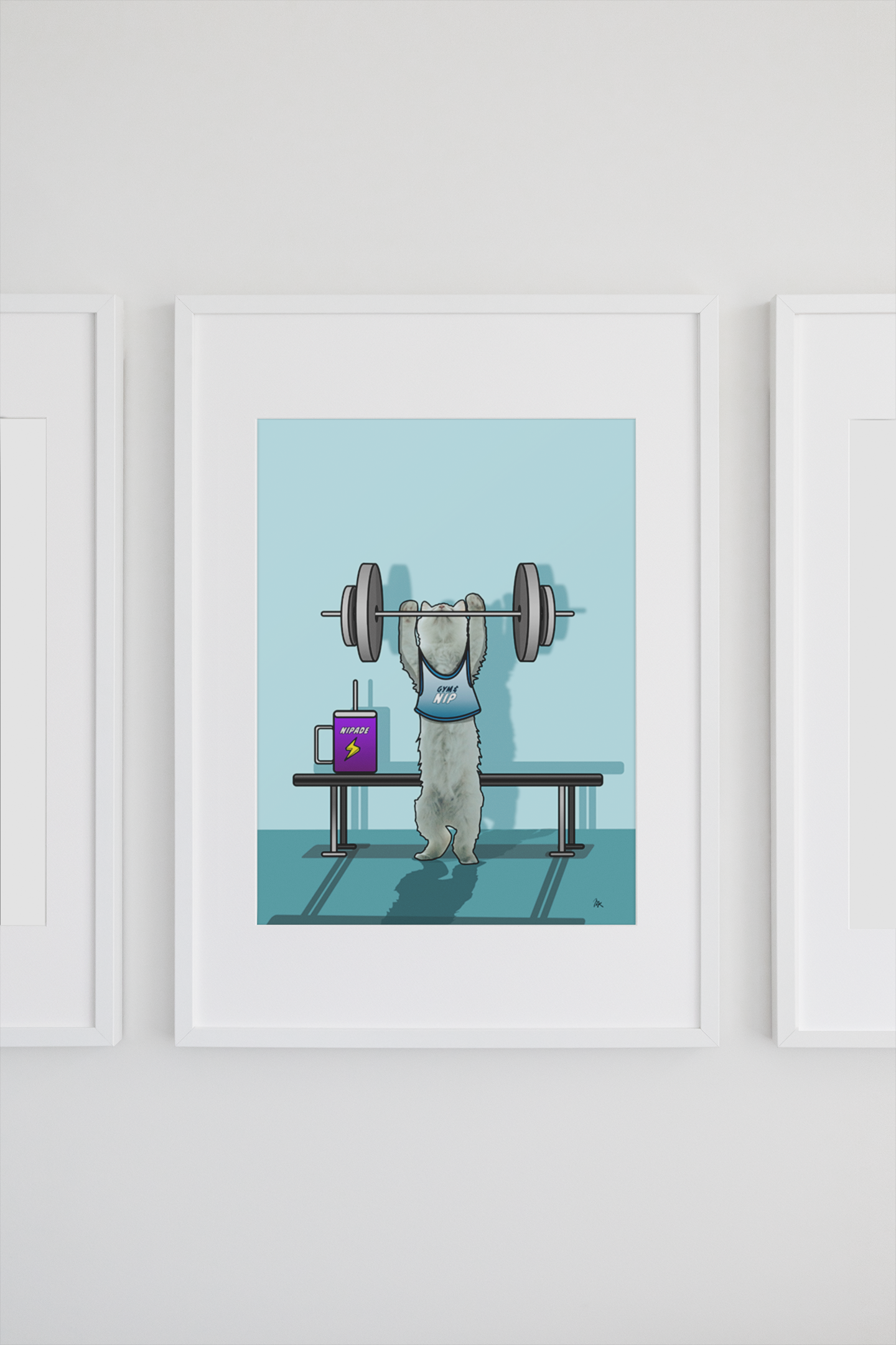 Gym Kitten Poster