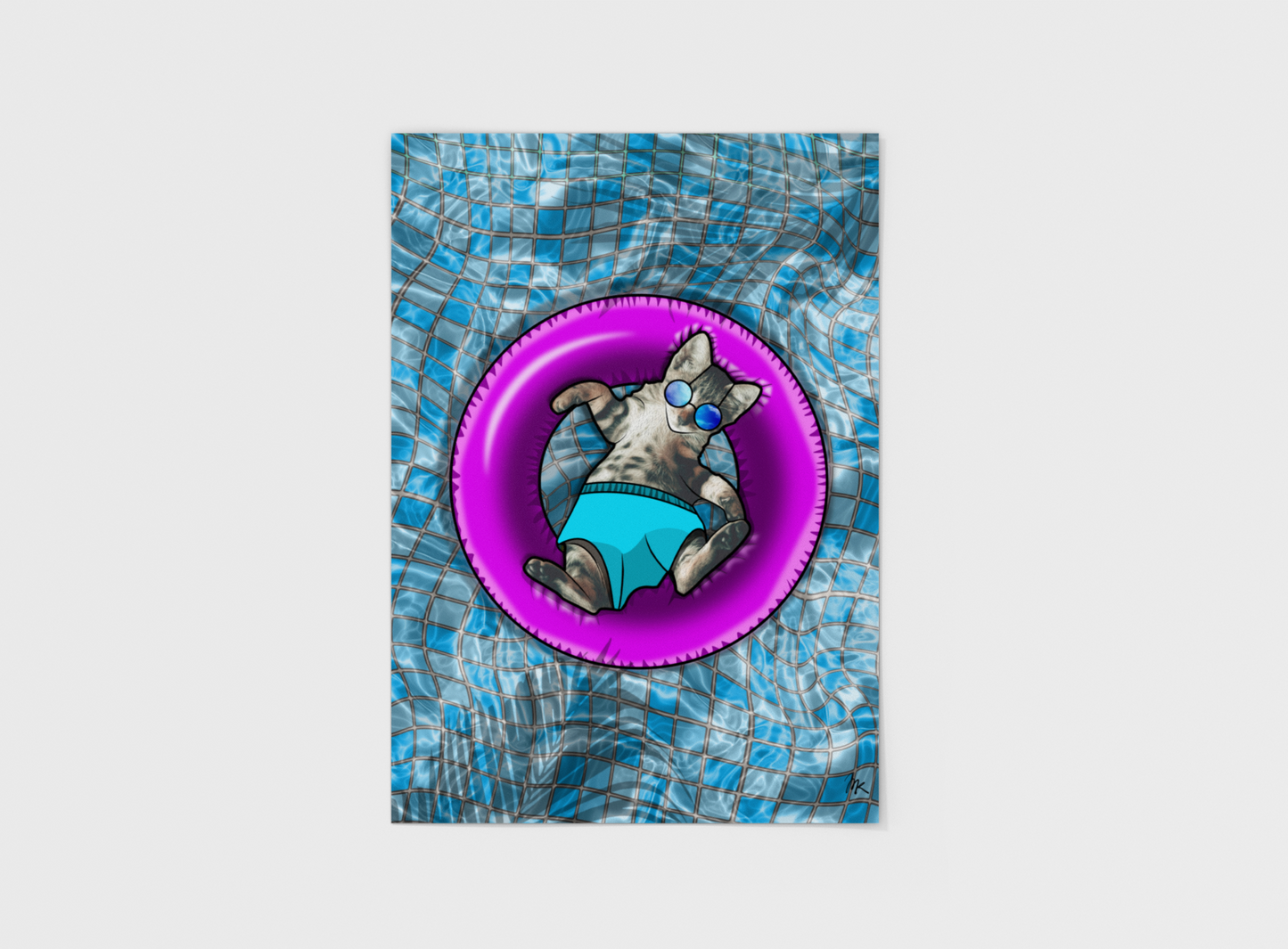 Pool Kitten Poster
