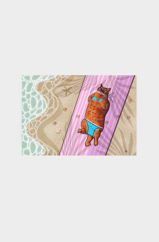 Beach Cat Poster