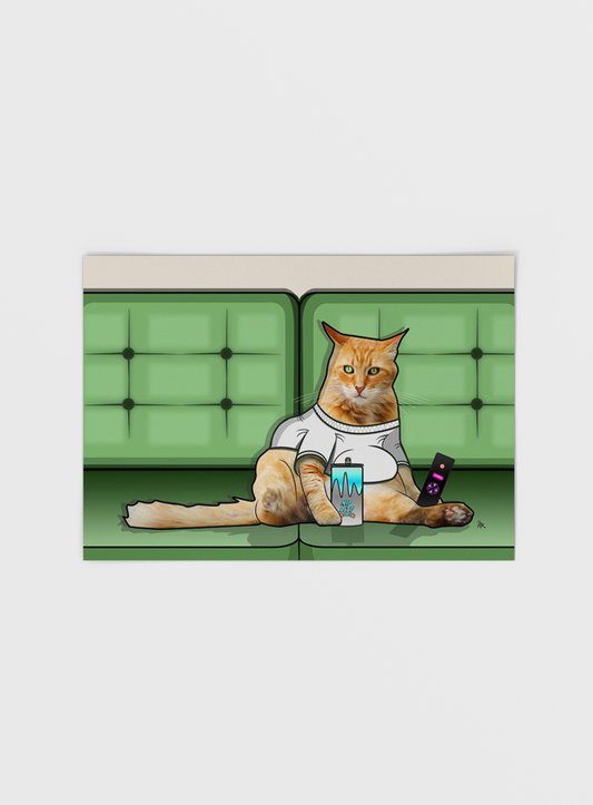 Couch Cat Poster
